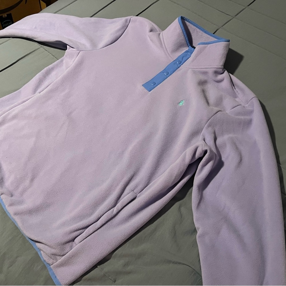 Ralph Lauren Purple Fleece W/ Blue Trim & Mint Pony Men’s XL *Like New*